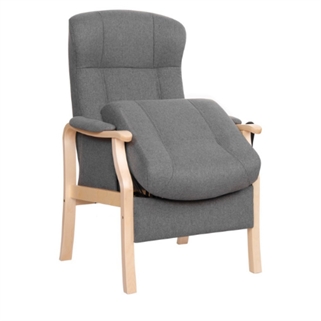  Nordic-C Sorø | Grå lænestol med sædeløft | Eks. skammel 